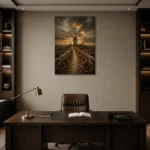Premium Wall Art Dikey Html Edition – CP-IB-CE-V-004 displayed in a contemporary gallery-inspired room