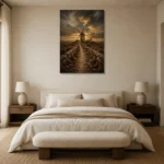 Premium Wall Art Dikey Html Edition – CP-IB-CE-V-004 showcased in an elegant minimalist interior