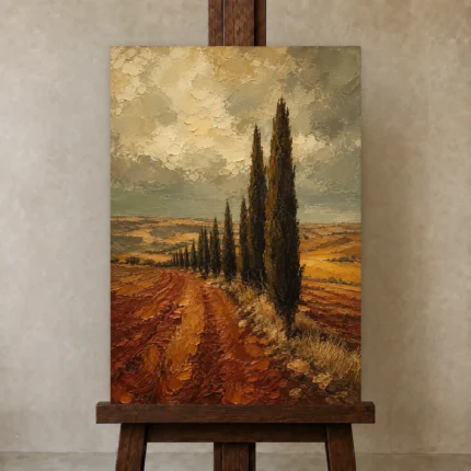 Premium Wall Art Dikey Html Edition – CP-IB-CE-V-005 displayed on a studio easel