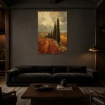 Premium Wall Art Dikey Html Edition – CP-IB-CE-V-005 shown in a warm modern interior