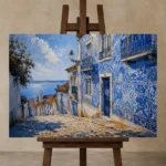 Premium Wall Art Yatay Html Edition – CP-IB-LA-H-001 displayed on a studio easel