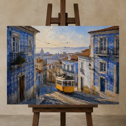 Premium Wall Art Yatay Html Edition – CP-IB-LA-H-002 displayed on a studio easel