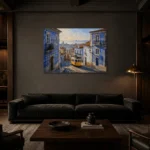 Premium Wall Art Yatay Html Edition – CP-IB-LA-H-002 shown in a warm modern interior