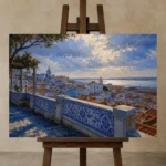 Premium Wall Art Yatay Html Edition – CP-IB-LA-H-003 displayed on a studio easel