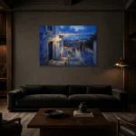 Premium Wall Art Yatay Html Edition – CP-IB-LA-H-004 shown in a warm modern interior
