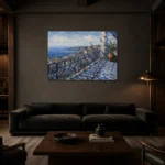 Premium Wall Art Yatay Html Edition – CP-IB-LA-H-005 shown in a warm modern interior