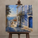 Premium Wall Art Kare Html Edition – CP-IB-LA-S-001 displayed on a studio easel