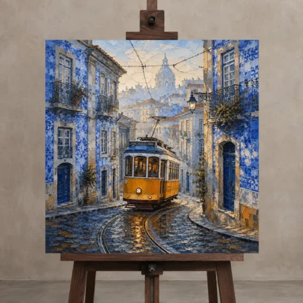Premium Wall Art Kare Html Edition – CP-IB-LA-S-002 displayed on a studio easel