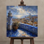 Premium Wall Art Kare Html Edition – CP-IB-LA-S-003 displayed on a studio easel
