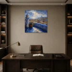 Premium Wall Art Kare Html Edition – CP-IB-LA-S-003 displayed in a contemporary gallery-inspired room