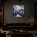 Premium Wall Art Kare Html Edition – CP-IB-LA-S-003 shown in a warm modern interior