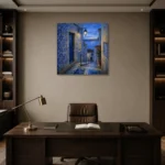 Premium Wall Art Kare Html Edition – CP-IB-LA-S-004 displayed in a contemporary gallery-inspired room