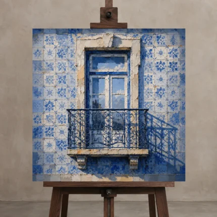 Premium Wall Art Kare Html Edition – CP-IB-LA-S-005 displayed on a studio easel