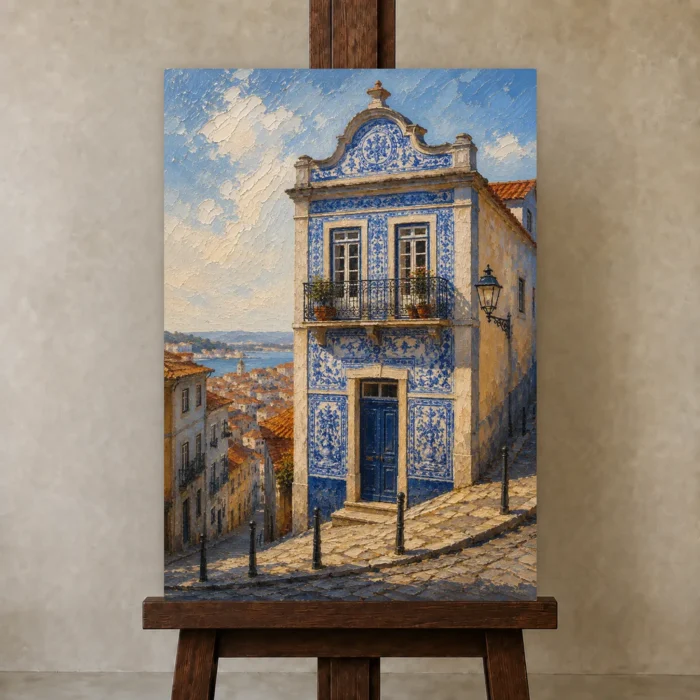 Premium Wall Art Dikey Html Edition – CP-IB-LA-V-001 displayed on a studio easel