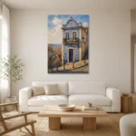 Premium Wall Art Dikey Html Edition – CP-IB-LA-V-001 styled in a refined neutral interior