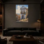 Premium Wall Art Dikey Html Edition – CP-IB-LA-V-001 shown in a warm modern interior