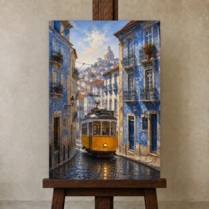 Premium Wall Art Dikey Html Edition – CP-IB-LA-V-002 displayed on a studio easel
