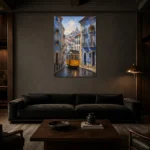 Premium Wall Art Dikey Html Edition – CP-IB-LA-V-002 shown in a warm modern interior