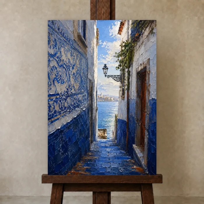 Premium Wall Art Dikey Html Edition – CP-IB-LA-V-004 displayed on a studio easel