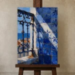 Premium Wall Art Dikey Html Edition – CP-IB-LA-V-005 displayed on a studio easel