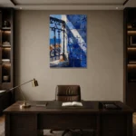 Premium Wall Art Dikey Html Edition – CP-IB-LA-V-005 displayed in a contemporary gallery-inspired room