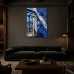 Premium Wall Art Dikey Html Edition – CP-IB-LA-V-005 shown in a warm modern interior