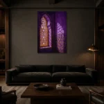 Premium Wall Art Dikey Html Edition – CP-IB-MR-V-005 shown in a warm modern interior