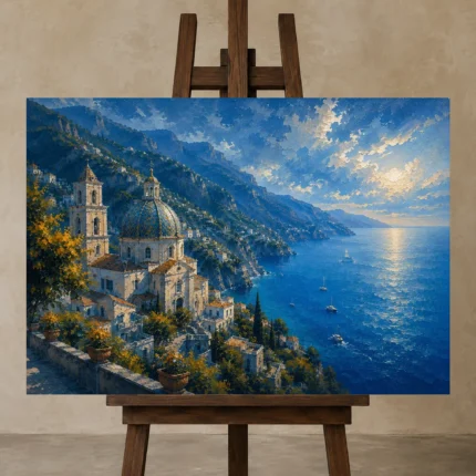Premium Wall Art Yatay Html Edition – CP-IT-AA-H-003 displayed on a studio easel
