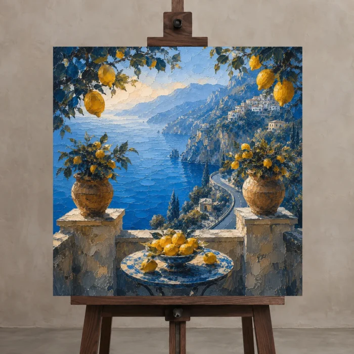 Premium Wall Art Kare Html Edition – CP-IT-AA-S-002 displayed on a studio easel