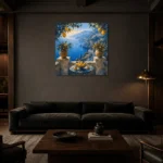Premium Wall Art Kare Html Edition – CP-IT-AA-S-002 shown in a warm modern interior
