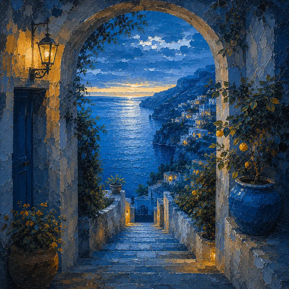 Amalfi Echo Amalfi Coast Wall Art Amalfi Azure Art Print