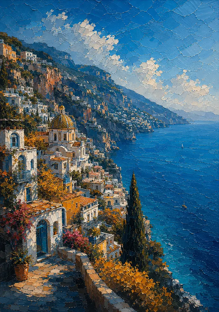Amalfi Sentinel Amalfi Coast Wall Art Amalfi Azure Art Print