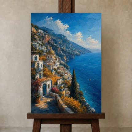 Premium Wall Art Dikey Html Edition – CP-IT-AA-V-001 displayed on a studio easel