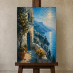 Premium Wall Art Dikey Html Edition – CP-IT-AA-V-002 displayed on a studio easel