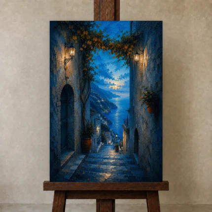 Premium Wall Art Dikey Html Edition – CP-IT-AA-V-004 displayed on a studio easel
