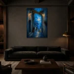 Premium Wall Art Dikey Html Edition – CP-IT-AA-V-004 shown in a warm modern interior