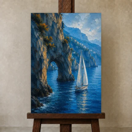 Premium Wall Art Dikey Html Edition – CP-IT-AA-V-005 displayed on a studio easel