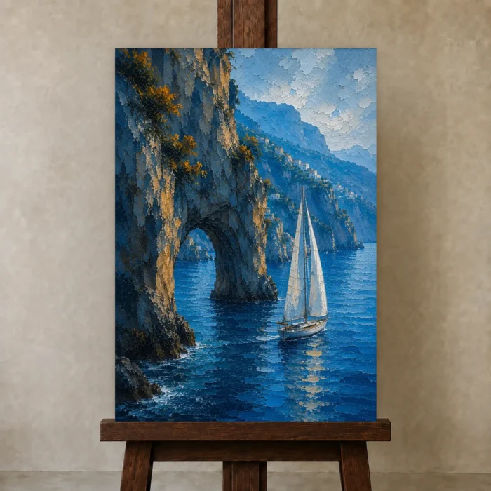Premium Wall Art Dikey Html Edition – CP-IT-AA-V-005 displayed on a studio easel