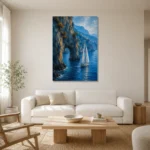 Premium Wall Art Dikey Html Edition – CP-IT-AA-V-005 styled in a refined neutral interior