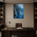 Premium Wall Art Dikey Html Edition – CP-IT-AA-V-005 displayed in a contemporary gallery-inspired room