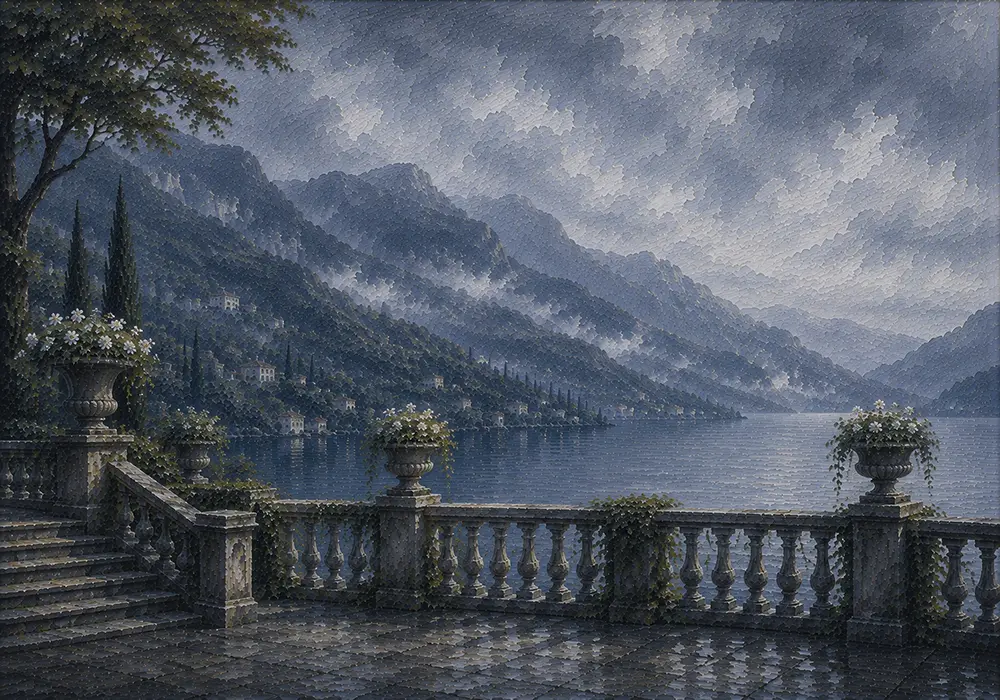 Como Expanse Lake Como Wall Art Como Mist Art Print