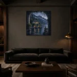 Premium Wall Art Kare Html Edition – CP-IT-LCS-S-004 shown in a warm modern interior