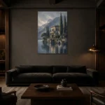 Premium Wall Art Dikey Html Edition – CP-IT-LCS-V-001 shown in a warm modern interior
