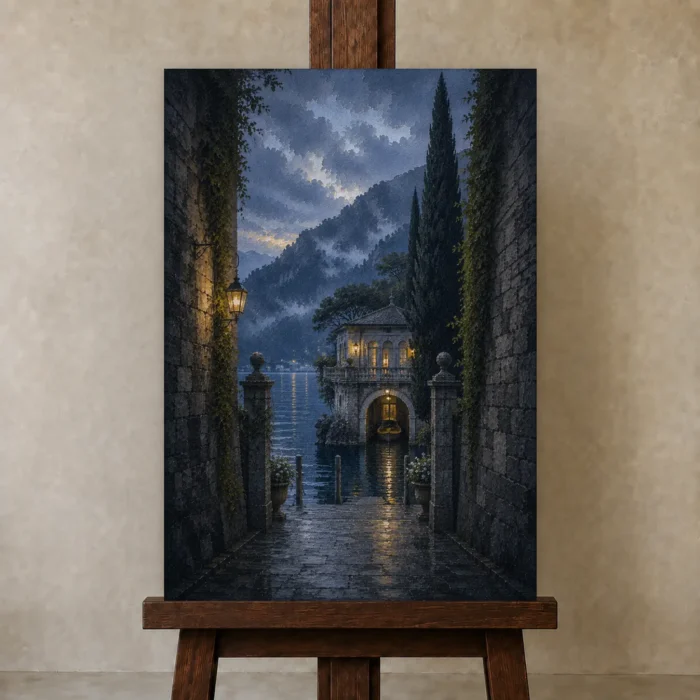 Premium Wall Art Dikey Html Edition – CP-IT-LCS-V-004 displayed on a studio easel
