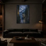 Premium Wall Art Dikey Html Edition – CP-IT-LCS-V-004 shown in a warm modern interior