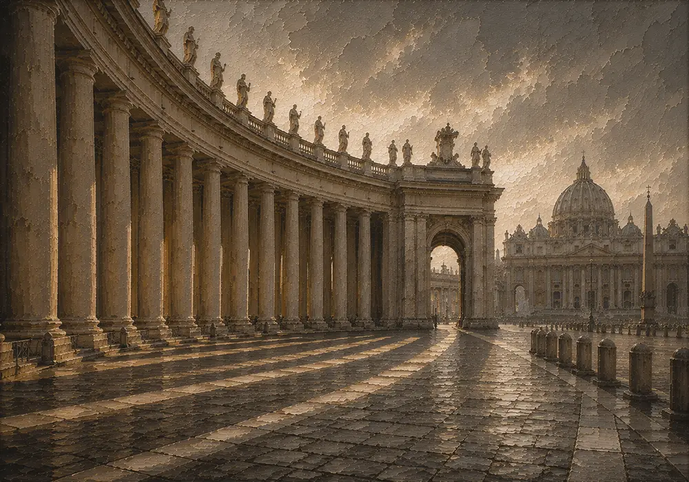 Roman Horizon Rome Wall Art Roman Travertine Art Print