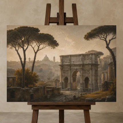 Premium Wall Art Yatay Html Edition – CP-IT-RG-H-002 displayed on a studio easel
