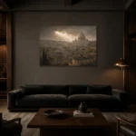 Premium Wall Art Yatay Html Edition – CP-IT-RG-H-003 shown in a warm modern interior