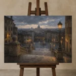 Premium Wall Art Yatay Html Edition – CP-IT-RG-H-004 displayed on a studio easel