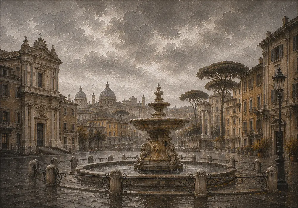 Roman Expanse Rome Wall Art Roman Travertine Art Print